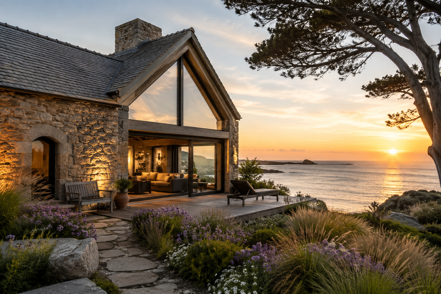 Maison atypique en bord de mer dans le Morbihan