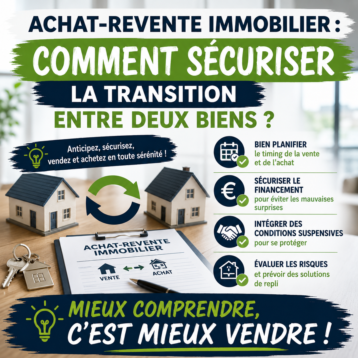 Achat-revente immobilier : comment sécuriser la transition entre deux biens ?