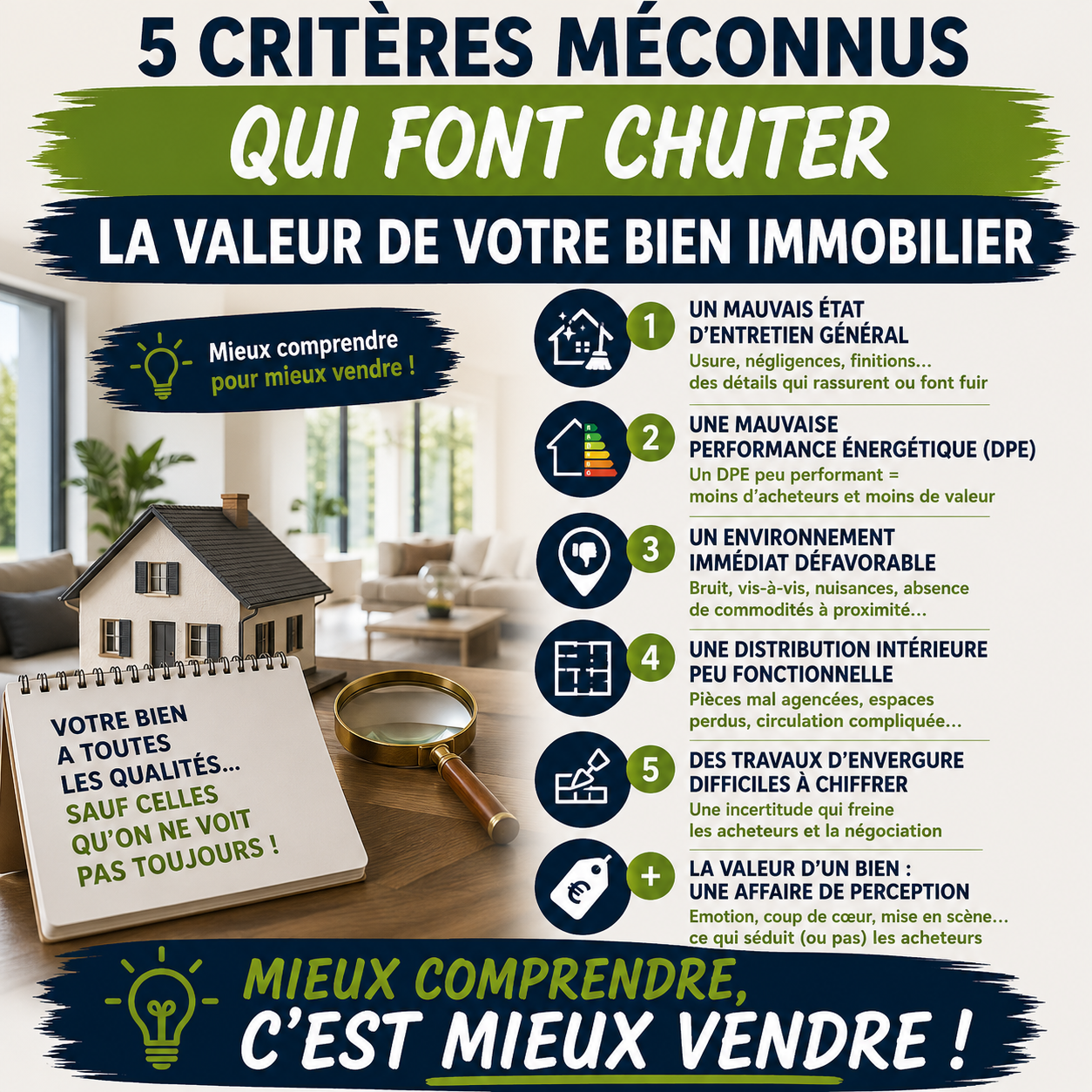 5 critères méconnus qui font chuter la valeur de votre bien immobilier