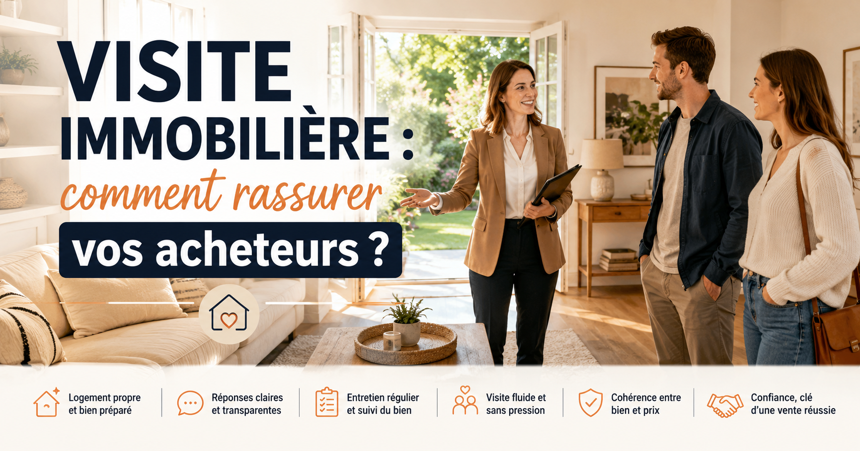 Découvrez les facteurs clés pour rassurer les acheteurs lors d'une visite immobilière : préparation du bien, transparence, entretien et juste prix.