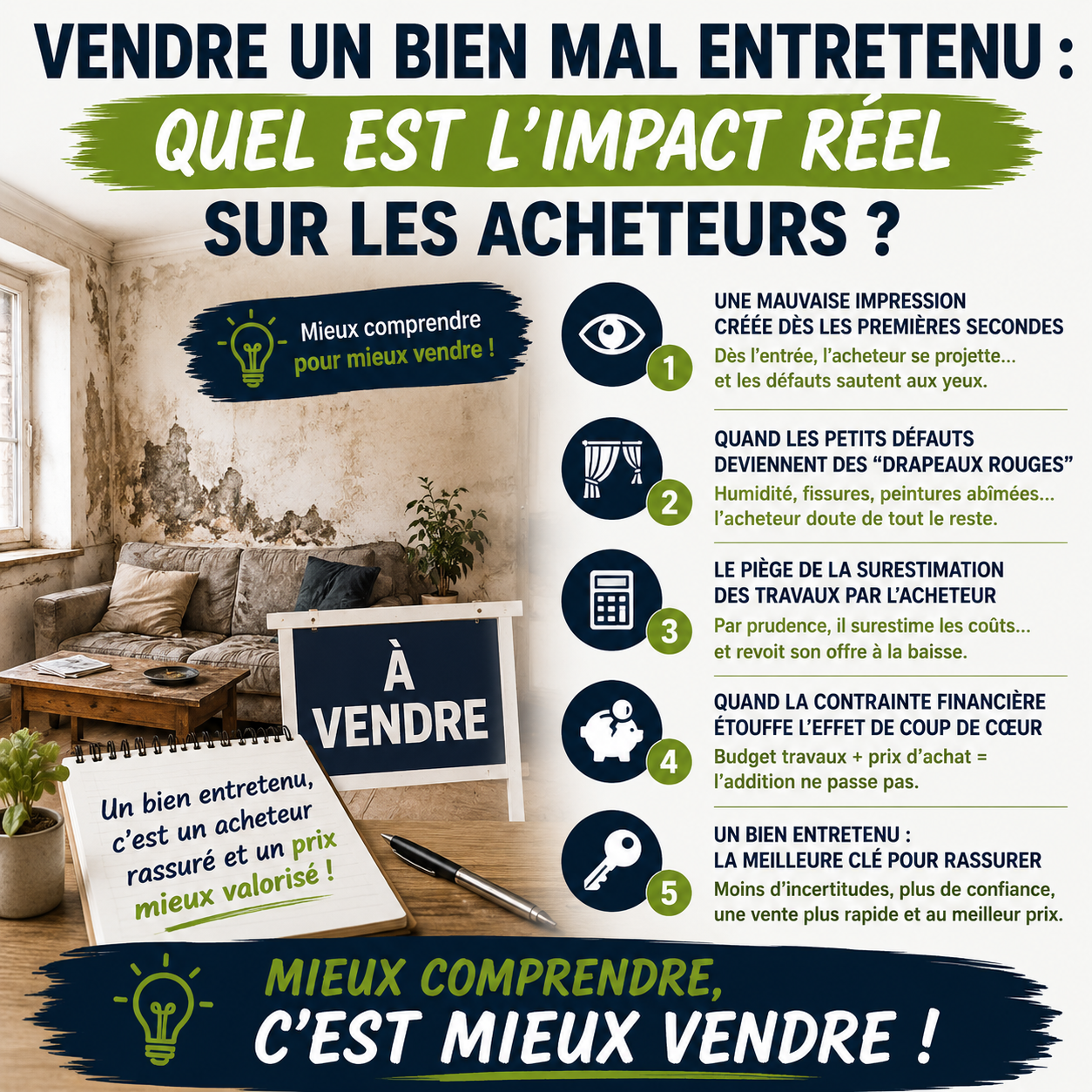 Vendre un bien mal entretenu : quel est l&rsquo;impact réel sur les acheteurs ?